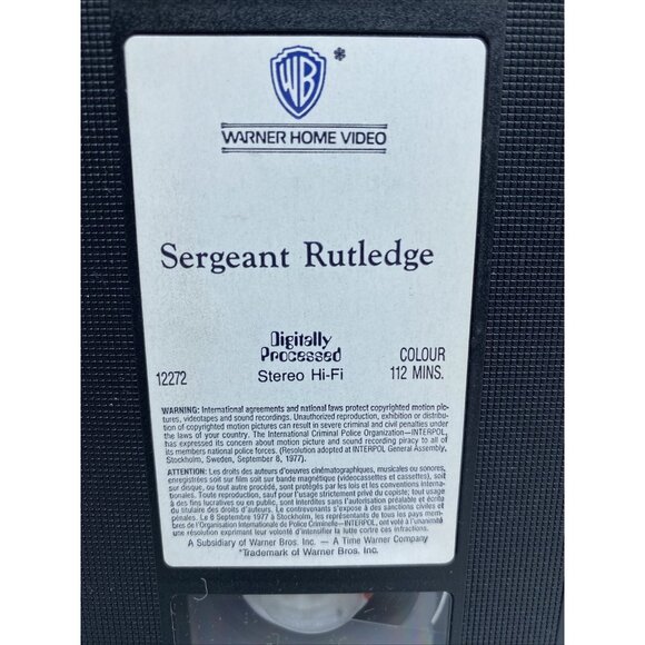 Sergeant Rutledge VHS 1993 Rental Case John Ford Jeffrey Hunter Western Crime - Picture 7 of 10